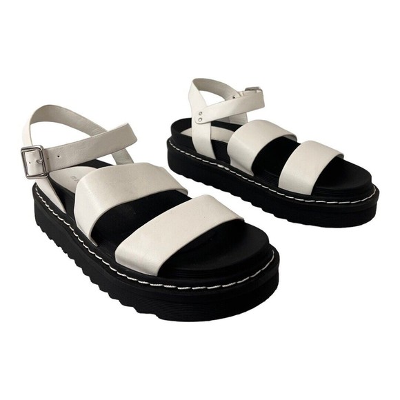 Madden Girl Womens Size 9.5 Doral White Strappy Platform Sandal - Picture 1 of 7